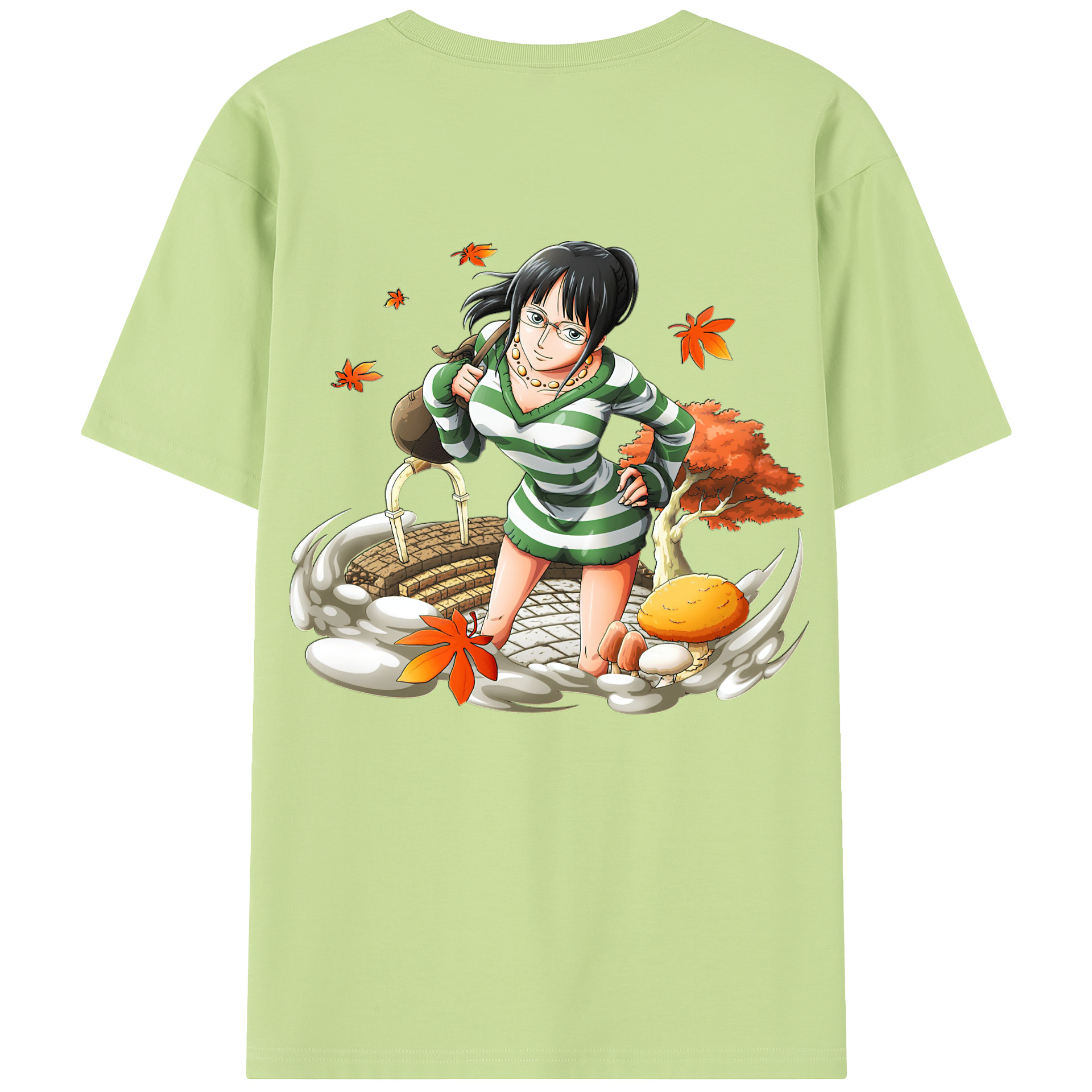 ワンピース ニコ・ロビン ONE PIECE Nico Robin 綿100％半袖Tシャツ（背面プリント）
